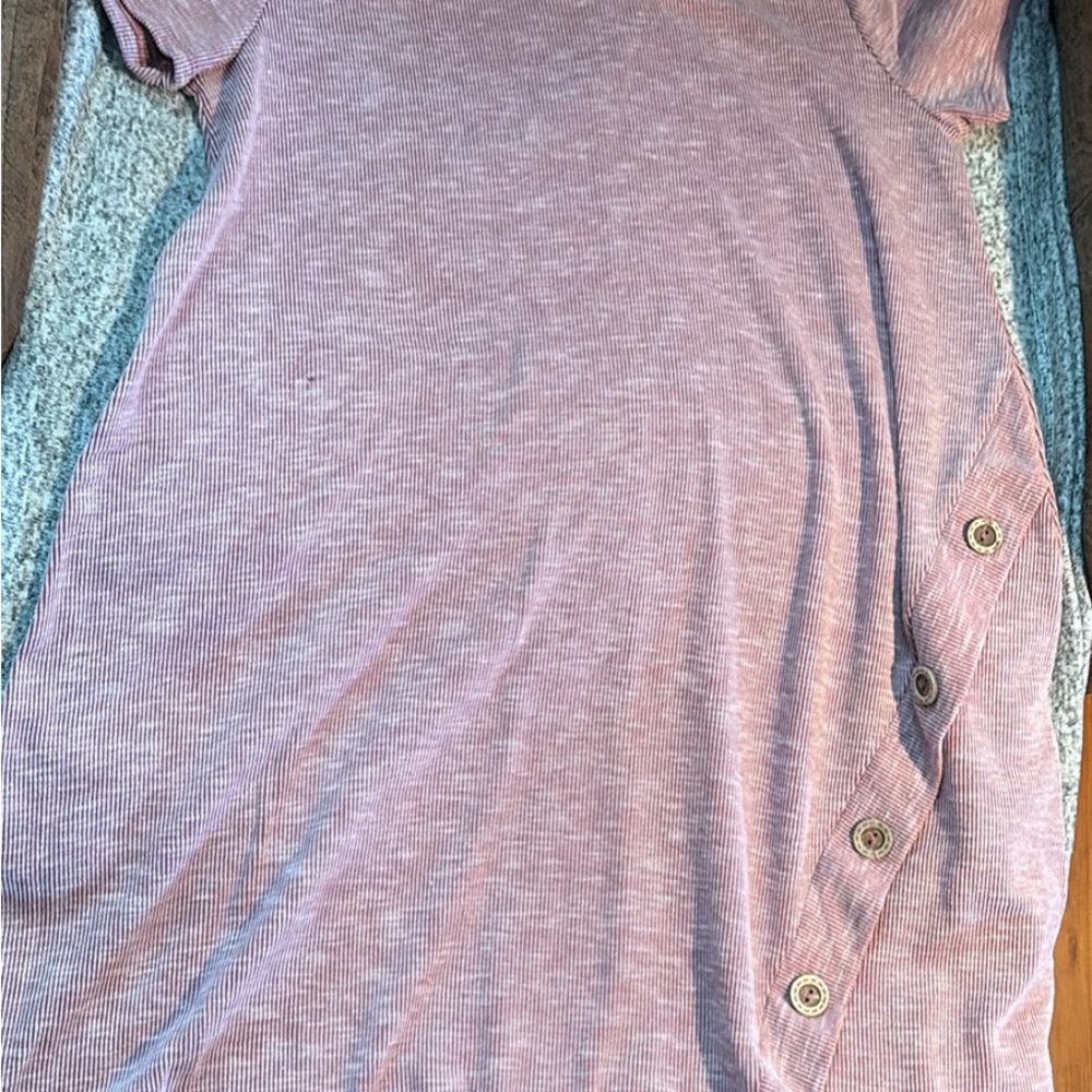 Women's Pink Button-Detail Dress